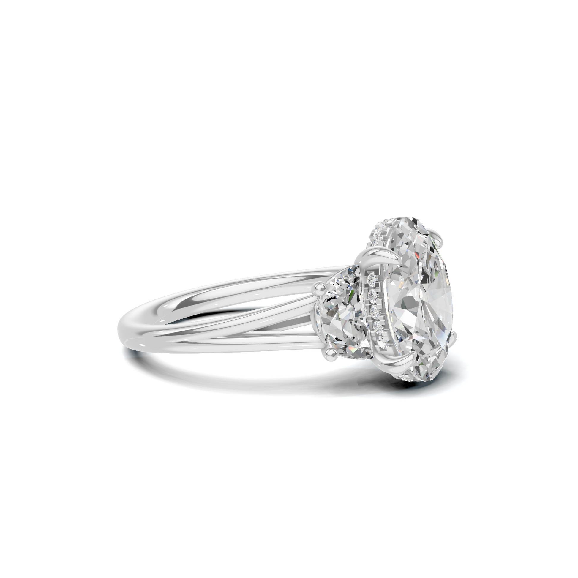 Vibrant Half Moon Ring